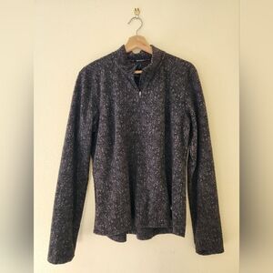 Men's Charcoal Marled Half-Zip Sweater Pullover